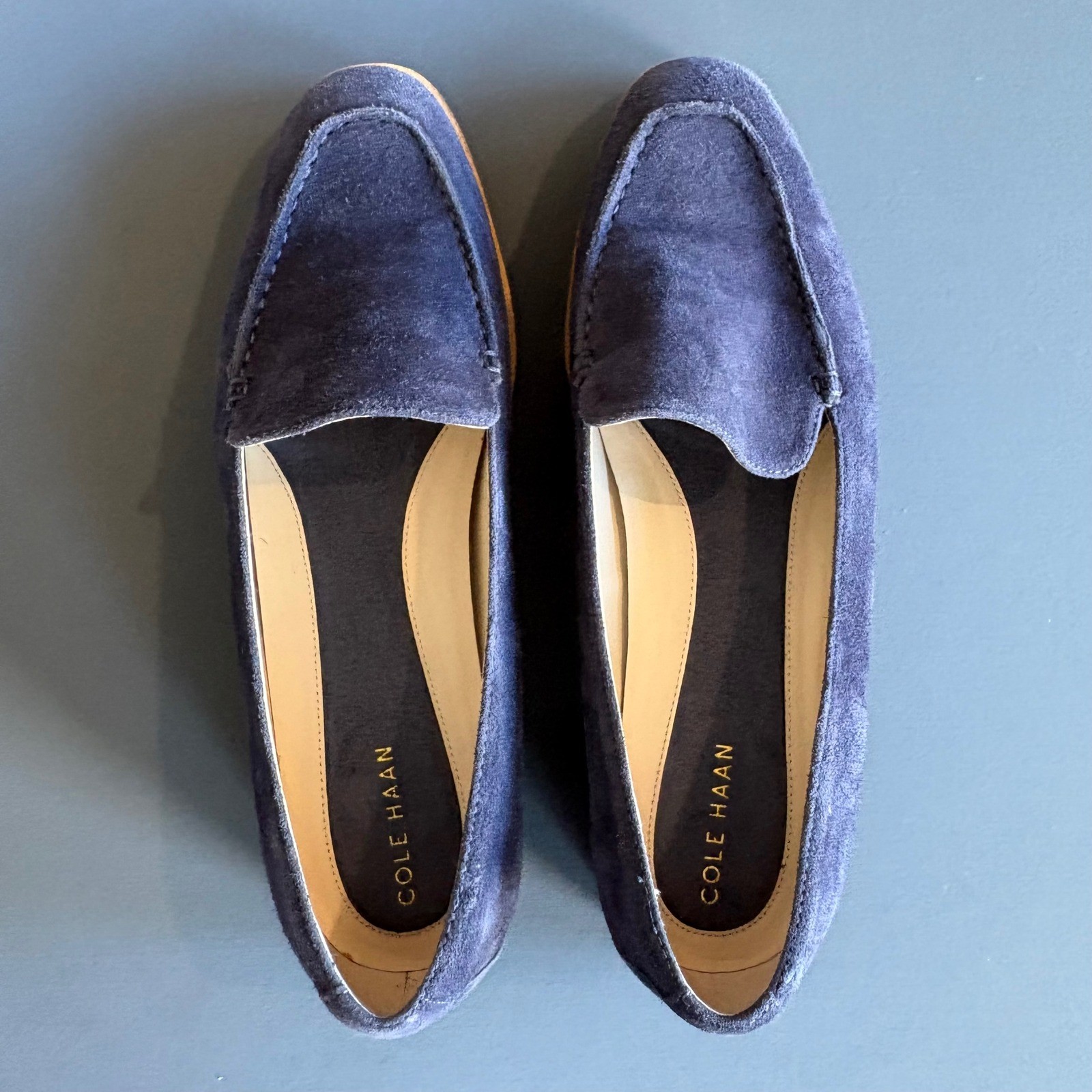 Women’s Cole Haan Goto Loafer | Size 8B | Marine Blue – Suede Slip-On Comfort