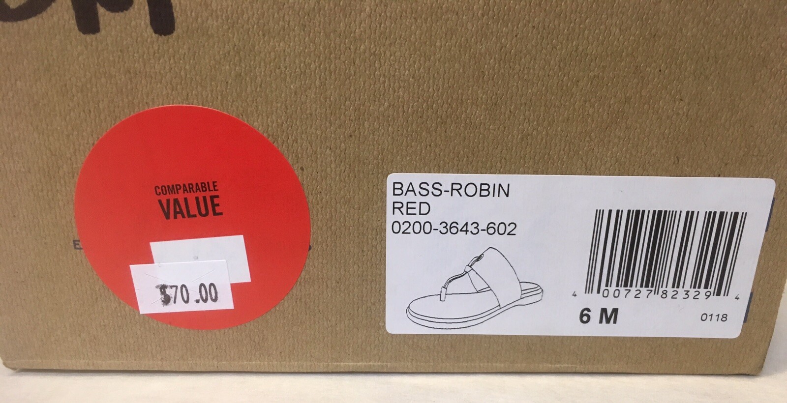 G.H. Bass Robin Red Sandal Leather Upper Suede Like Sock Lining Size 6M