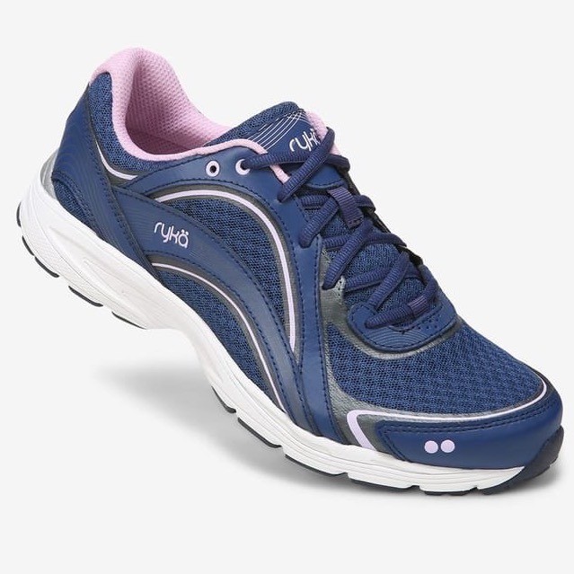 Ryka Sky Walk Womens Navy Lavender Walking Shoes I6466M1400 Size 8.5 M New