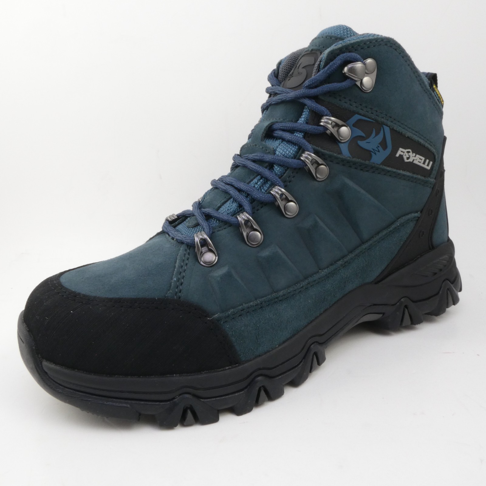 Foxelli Women’s US 8.5 Hiking Boots – Waterproof Breathable Suede Leather Blue