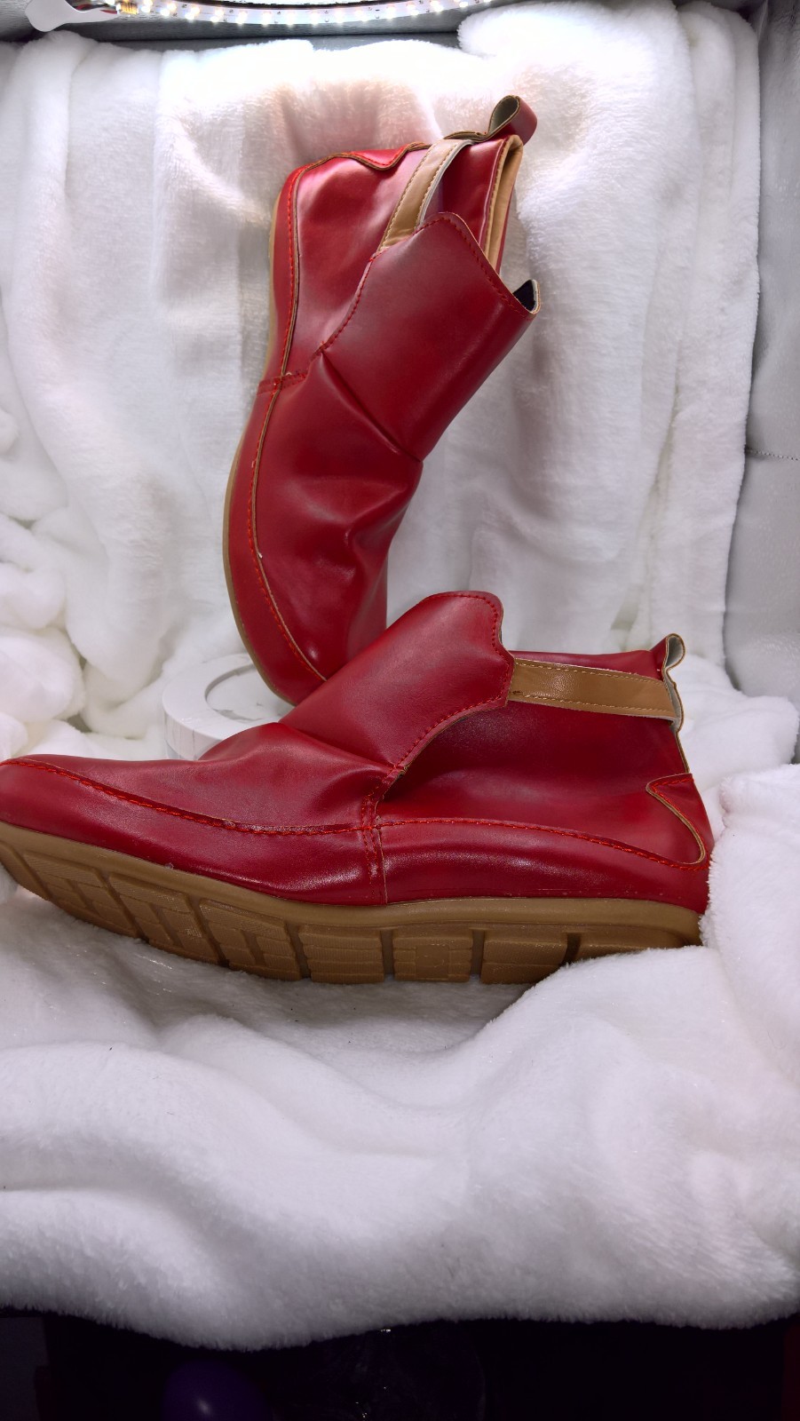 ANKLE CASUAL EVERYDAY BOOTIES IN COLOUR RED SIZE 40