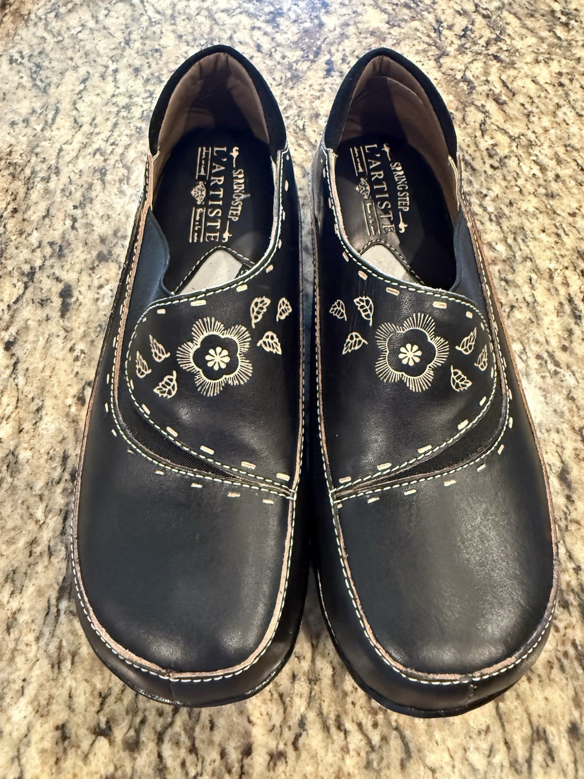 L’artiste by spring step Burbank womens leather clogs brown size EU 39 US 8.5