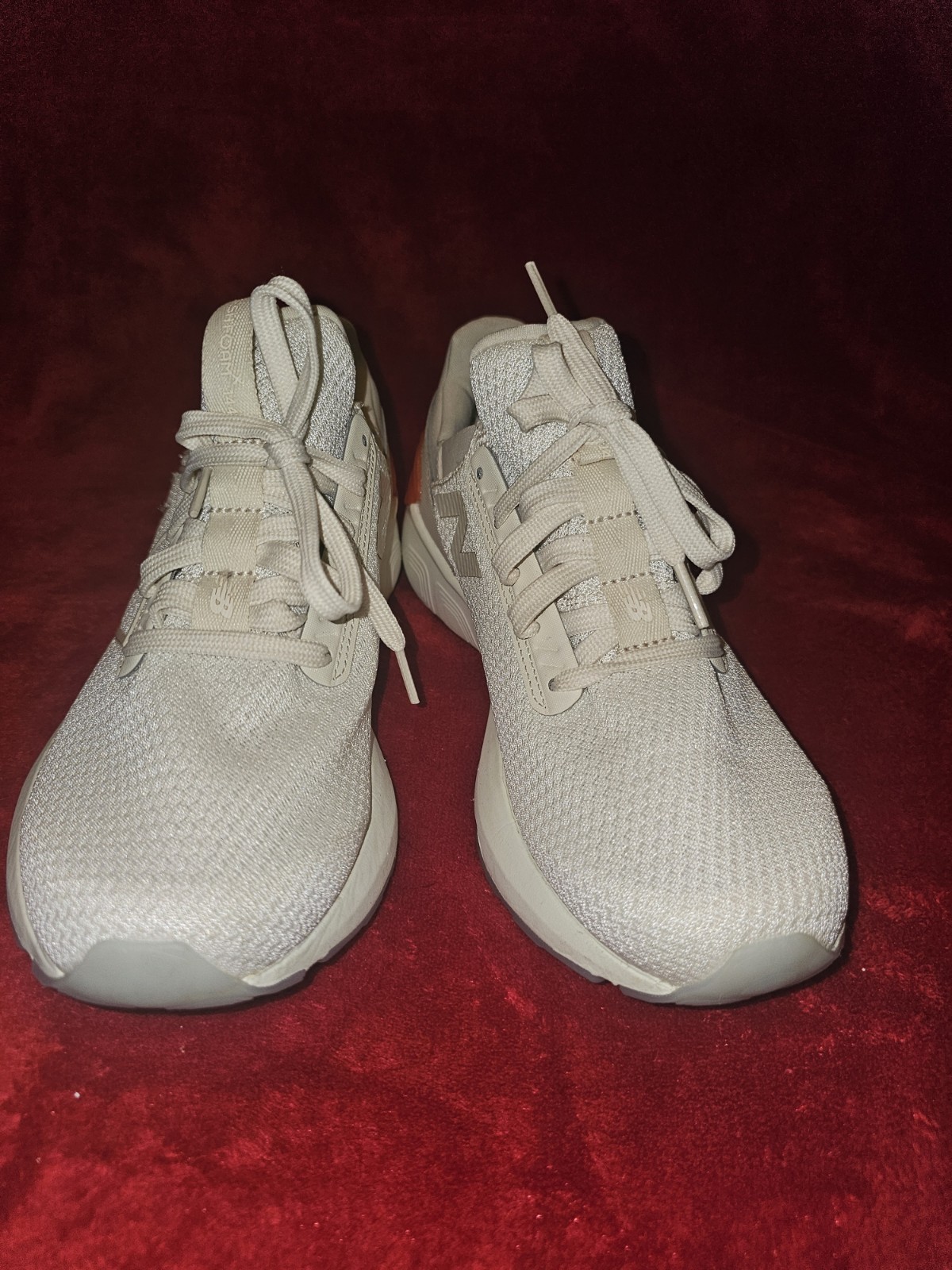 New Balance Fresh Foam X 1440 Women’s Low Top Lace Up Mesh Sneakers Beige Orange