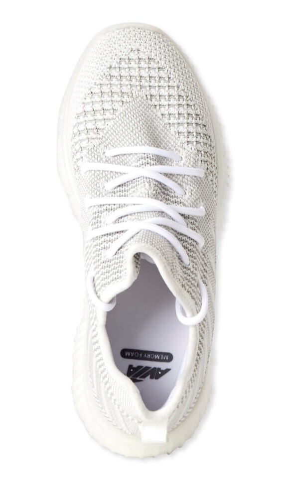 Avia Women’s White Knit WIDE WIDTH Lightweight Athletic Sneakers Shoes: 6-12