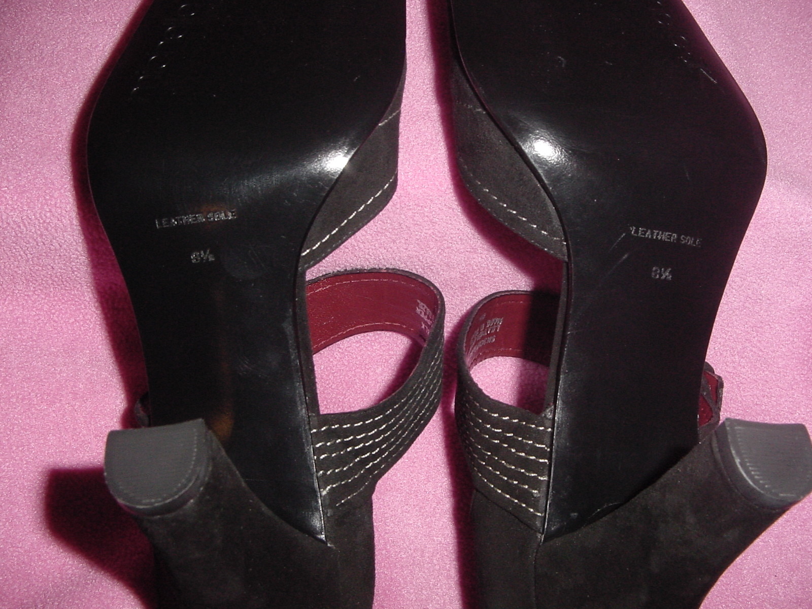 BLACK SUEDE LEATHER HIGH HEEL MARY JANE by MICHELLE K Size 8M NEW~FREE SHIPPING