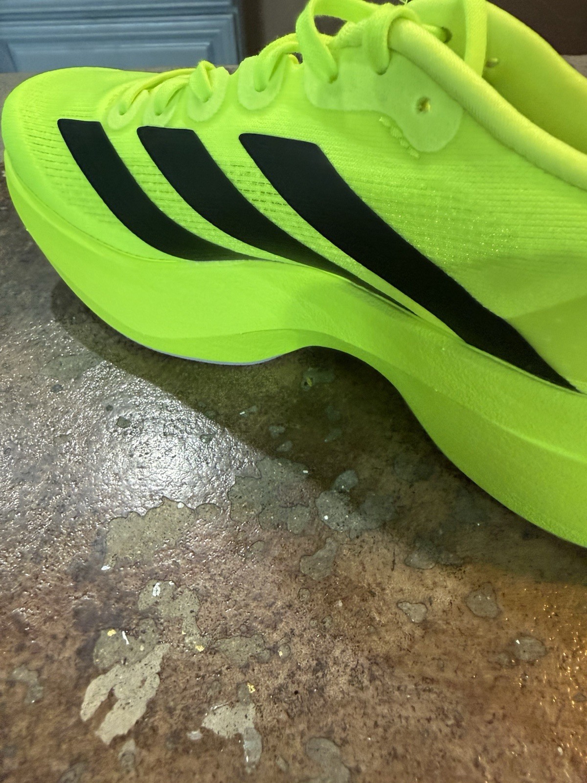 Adidas Women’s Evo SL Lucid Lemon Black Running Shoes Size 5