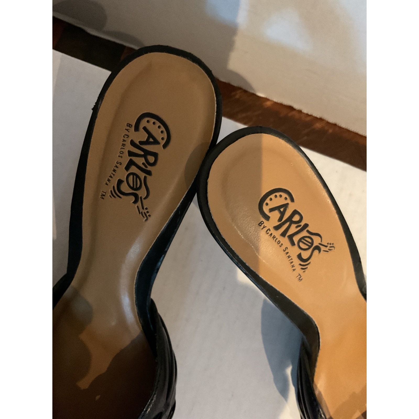 Carlos-Carlos Santana -“Vicious “ – Slim Low Heeled Leather Mules – Brazil – 7M