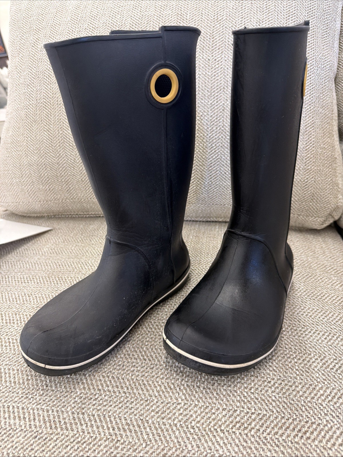 Crocs Crocband Jaunt Boots Black, Rain or Garden, Size W 6 Rubber