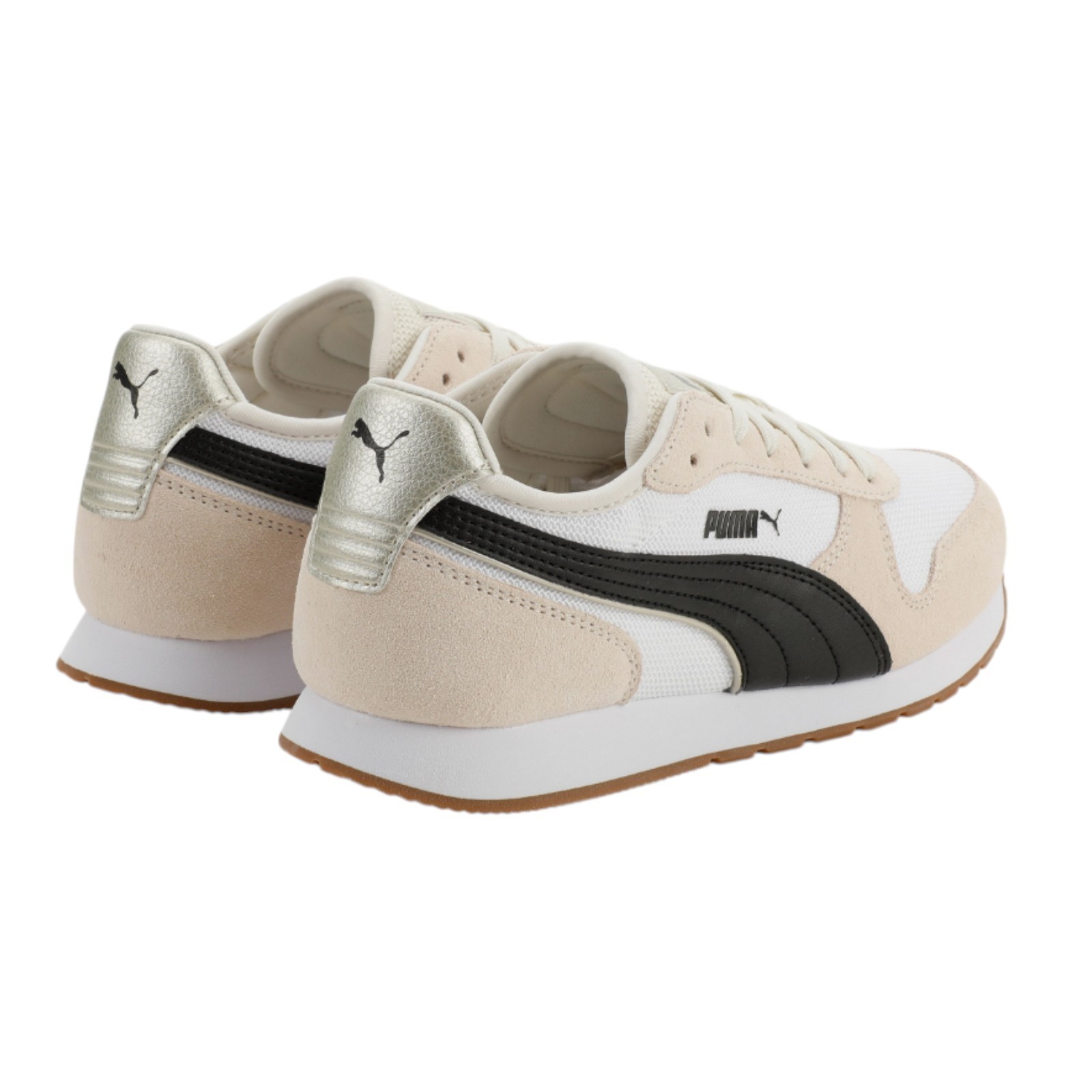 Puma Women’s Jogger Sneaker Running Walking Athletic Shoes Lace Up Cream / Green