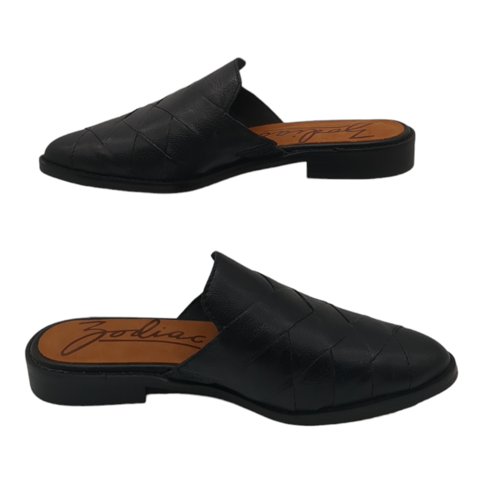 Zodiac Womens Hendrix-Mule Black Faux Leathe Mules Shoes 9.5 Medium (B,M)