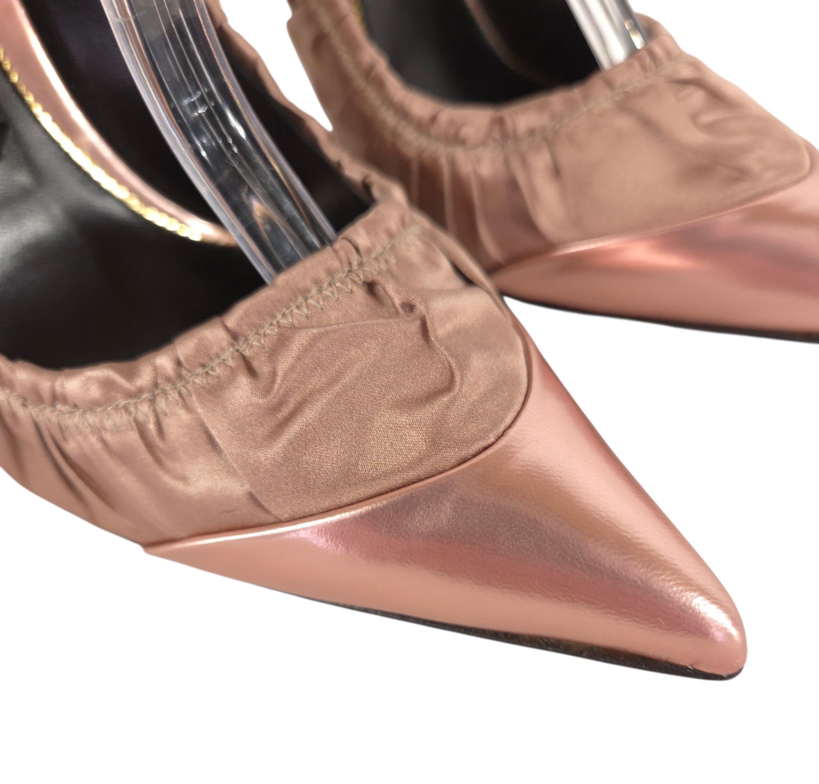Tom Ford Ruched Silk Tie Pumps US 11 EU 41 Womens Antique Rose Heels $1250