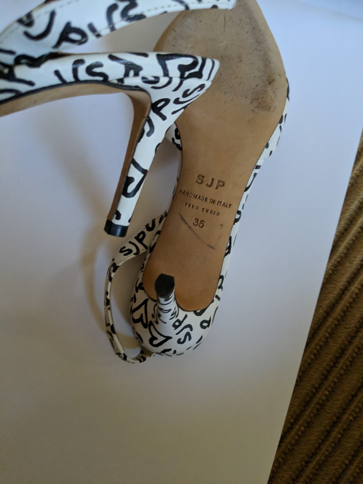 SJP shoes. Bliss White Leather. «Heart Collection» 2021 limited edition