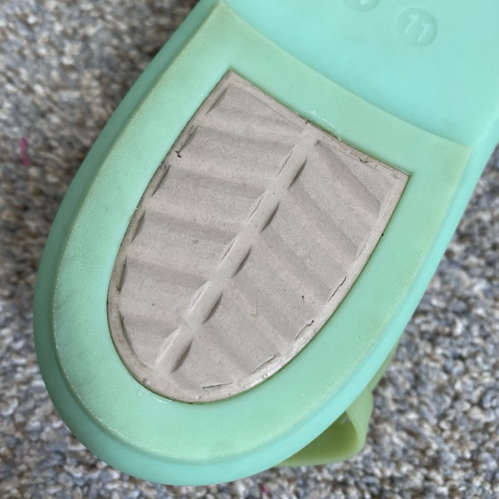 CROCS Isabella Gladiator Sandals Size 11 Mint Green Jelly Flat Beach Pool Resort