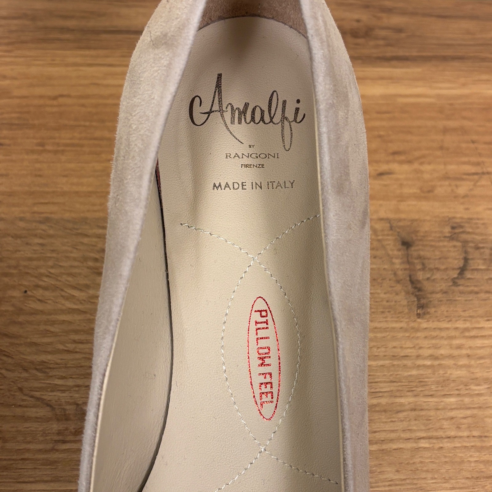 AMALFI Lavinia Block Heel Pump In Nocciola Cashmere Gray Women Size 8.5 Cocktail