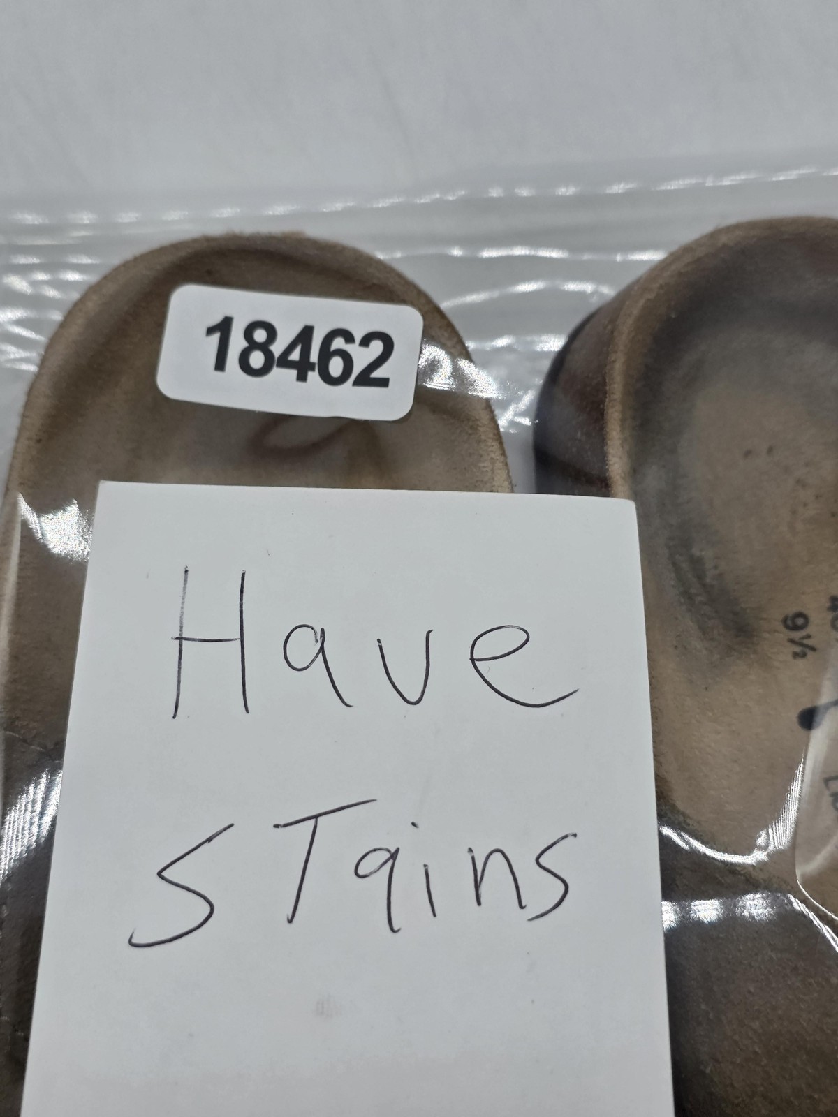 Tula Sandals Womens Size 9.5 40.5 Brown Suede Cork Slide Buckle Stains Shoes