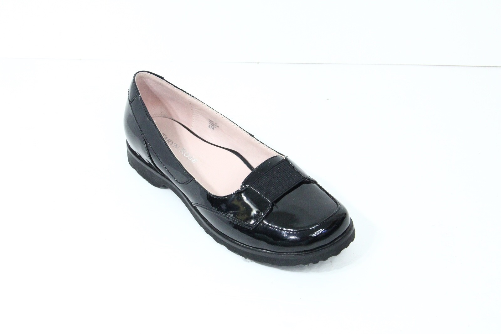 Taryn Rose Black Loafers sz 6 Women Patent Leather Shoes Chunky Flat Winter Fall