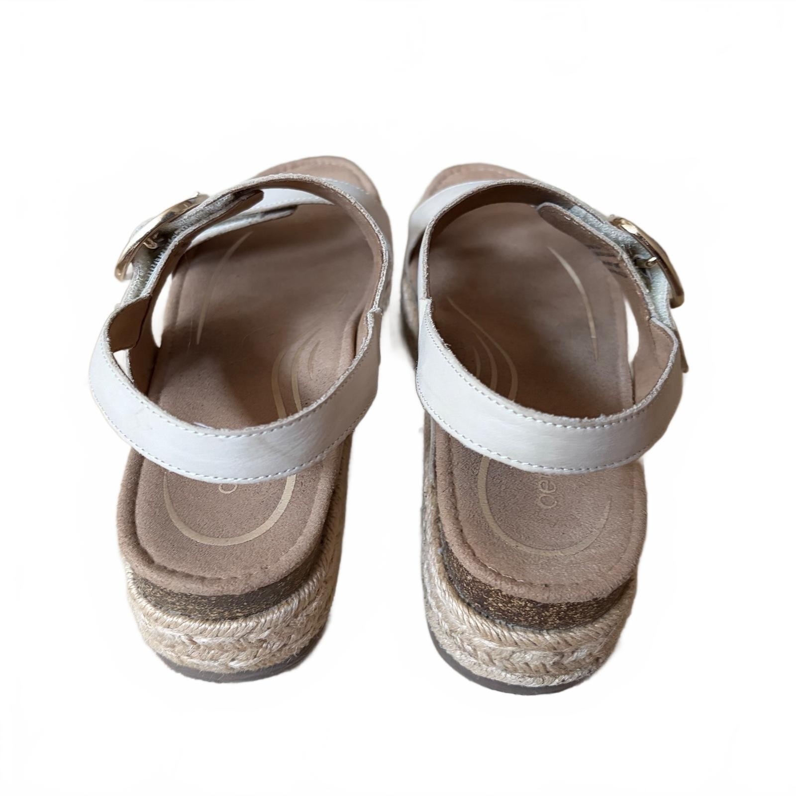 Aetrex Vania Platform Sandals Arch Support Cream Women’s Size US 9-9.5 EU 40
