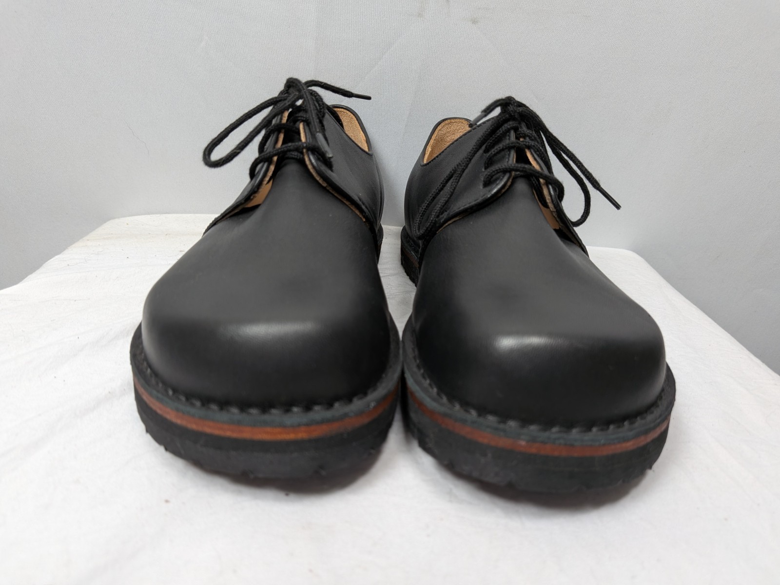 Waldviertler F37 Black Leather Derby Shoes Women’s 6.5 EU 37G NWOB Austria