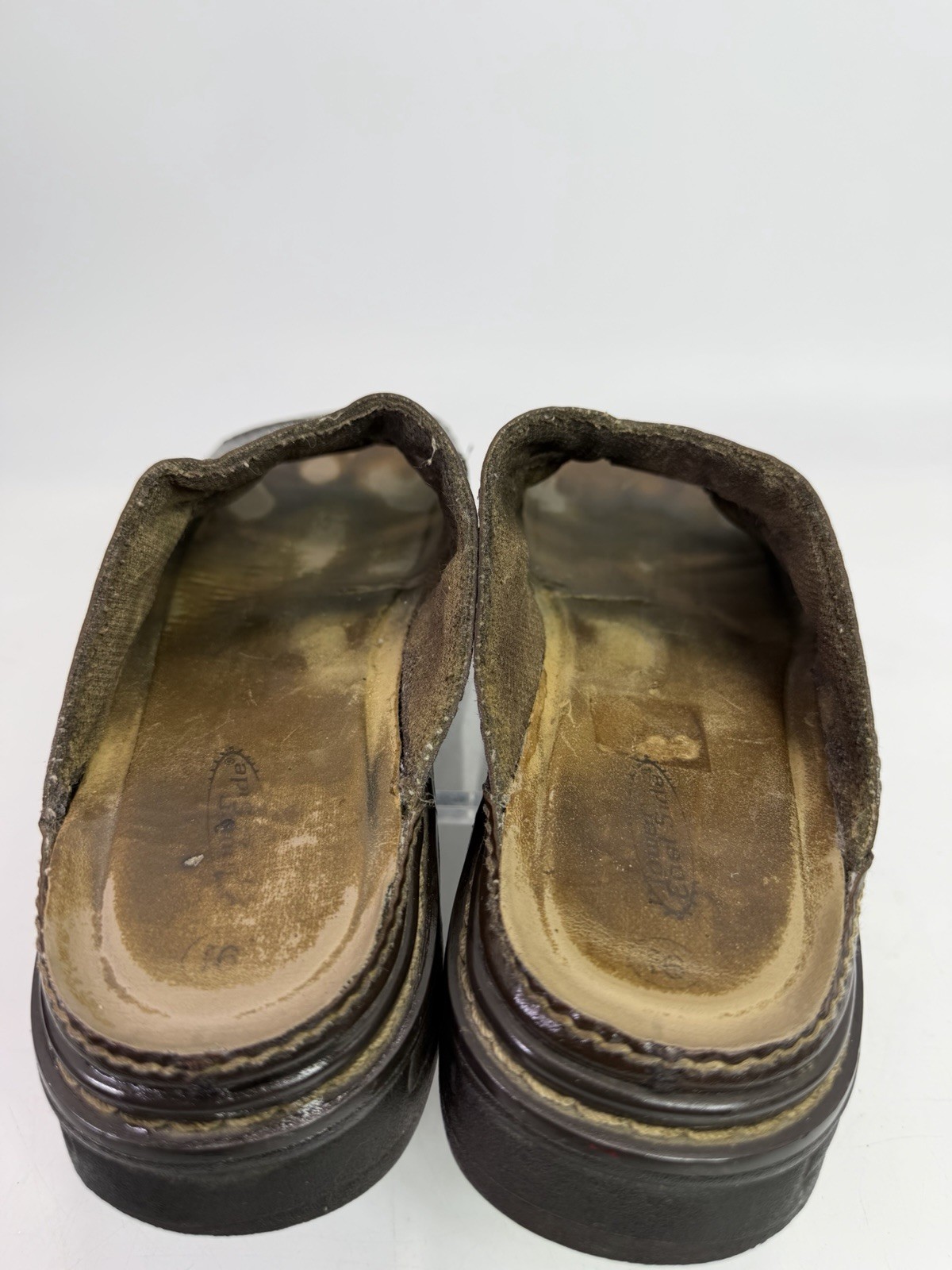 VTG 90’s Lower East Side Brown Center Ring Chunky Sandals Flower Cut Woman’s 9.5
