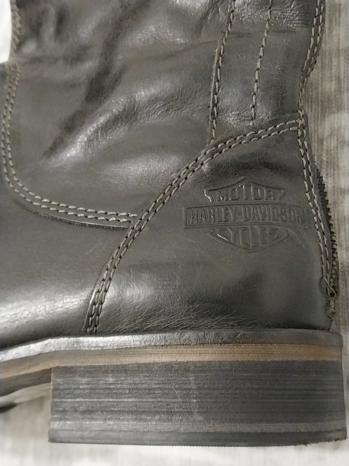 Harley-Davidson Women’s Size 7.5 Monique 19.5-Inch Tall Black Boots D83666