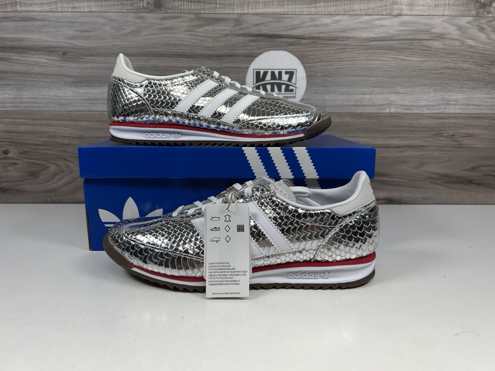 **Adidas SL 72 OG ‘Silver Metallic’ White Red (IH9171) Women’s Authentic NEW