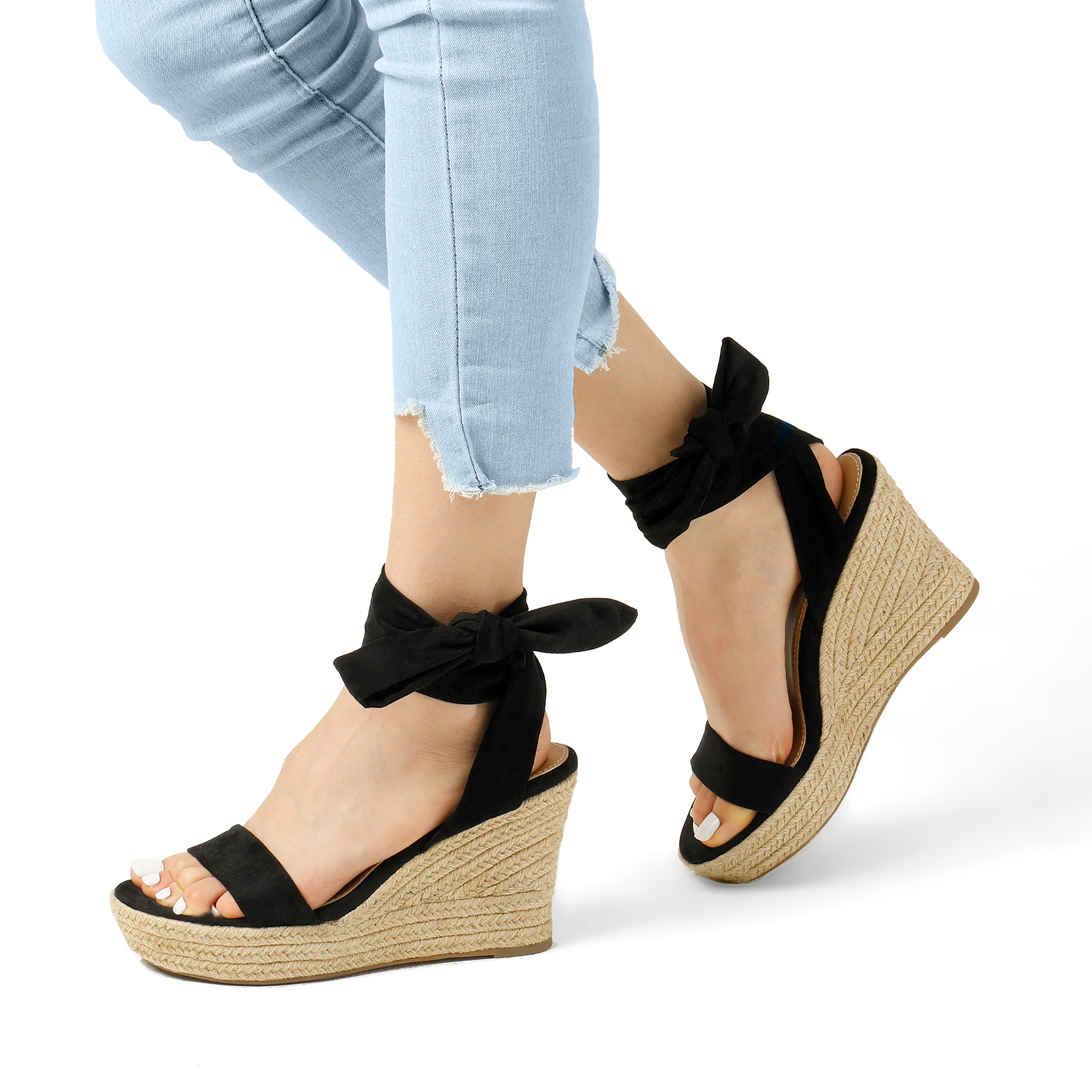 Women Summer Espadrilles Wedge Sandals Open Toe Platform Dress Shoes