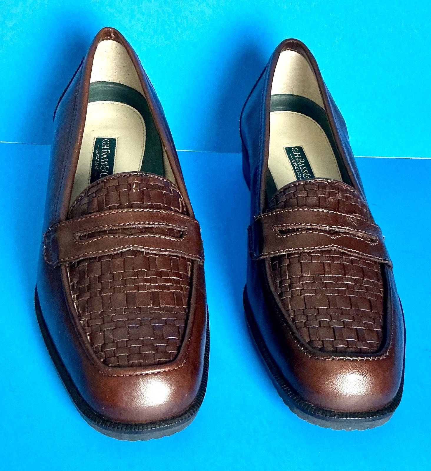 G.H. BASS & CO WOMEN BROWN SLIP ON DRESS SHOES 6 M