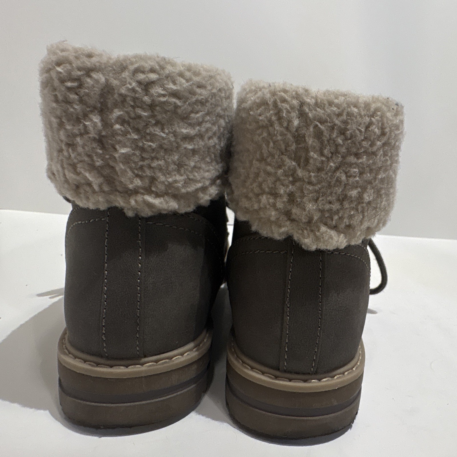 Sonoma Goods For Life Ortholite eco Leather Faux Fur Lined Lace-Up Ankle