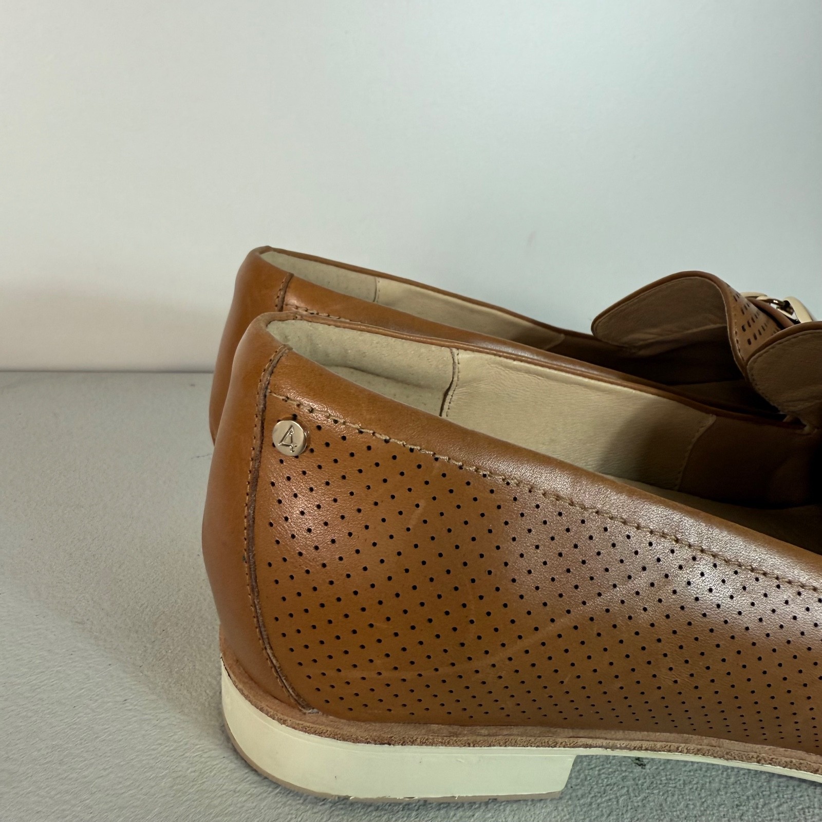 Frankie 4 Jenn Tan Brown Leather Slip On Women’s US 13 UK 10.5 EUR 45 Near New