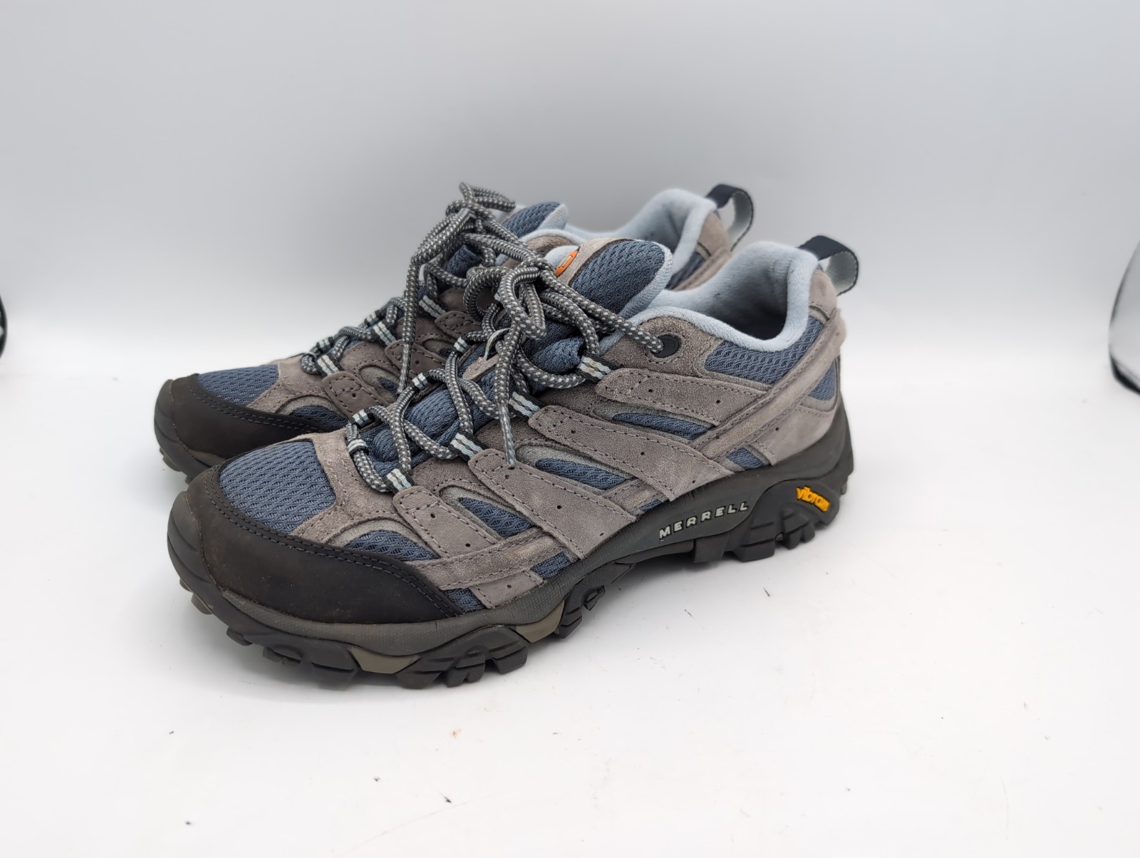 Merrell Womens Moab 2 Ventilator Hiking Shoes Smoke Grey Blue J06014 Size 7.5