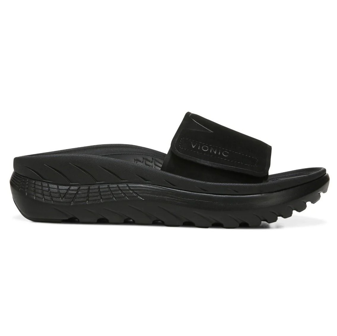 [BIG SALE] Vionic Unisex Rejuvenate Recovery Sandal Black MED Width Comfort