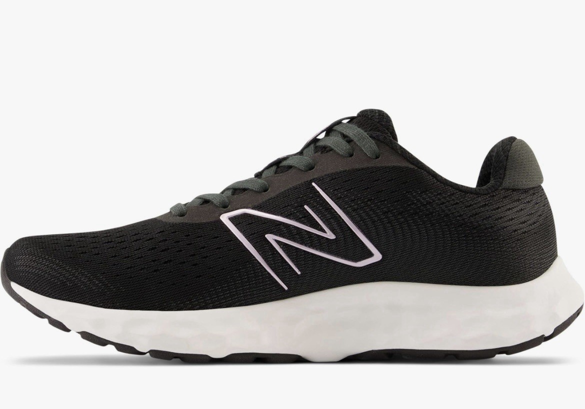 New Balance Women’s 520 V8 Black/White/Pink Mesh Low Top Lace-Up Running