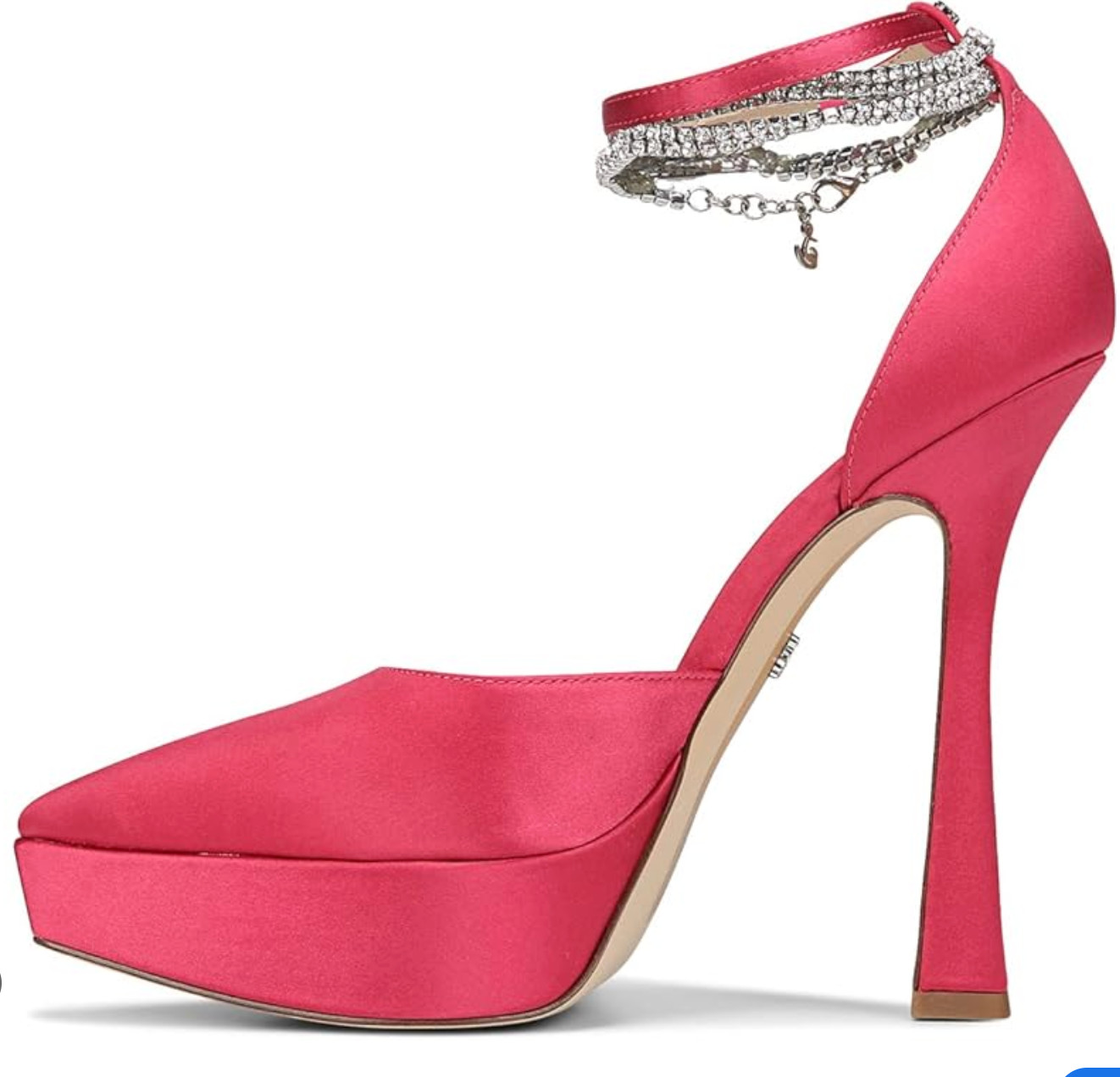 Sam Edelman Andie fuschia satin heels new 7.5