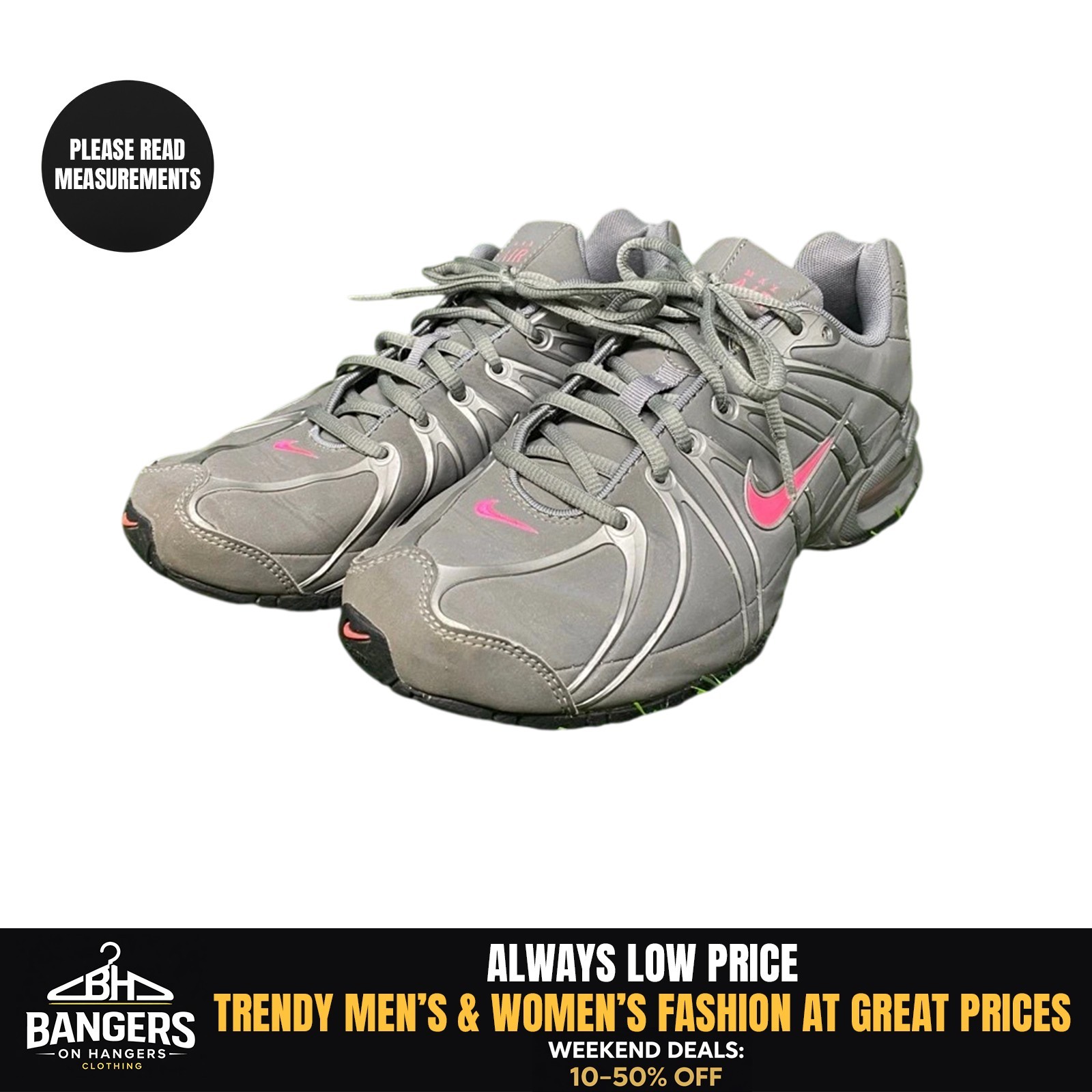 Nike Air Max Torch SL Running Shoes Cool Women’s Size 7.5 Gray/Pink Flash 1874
