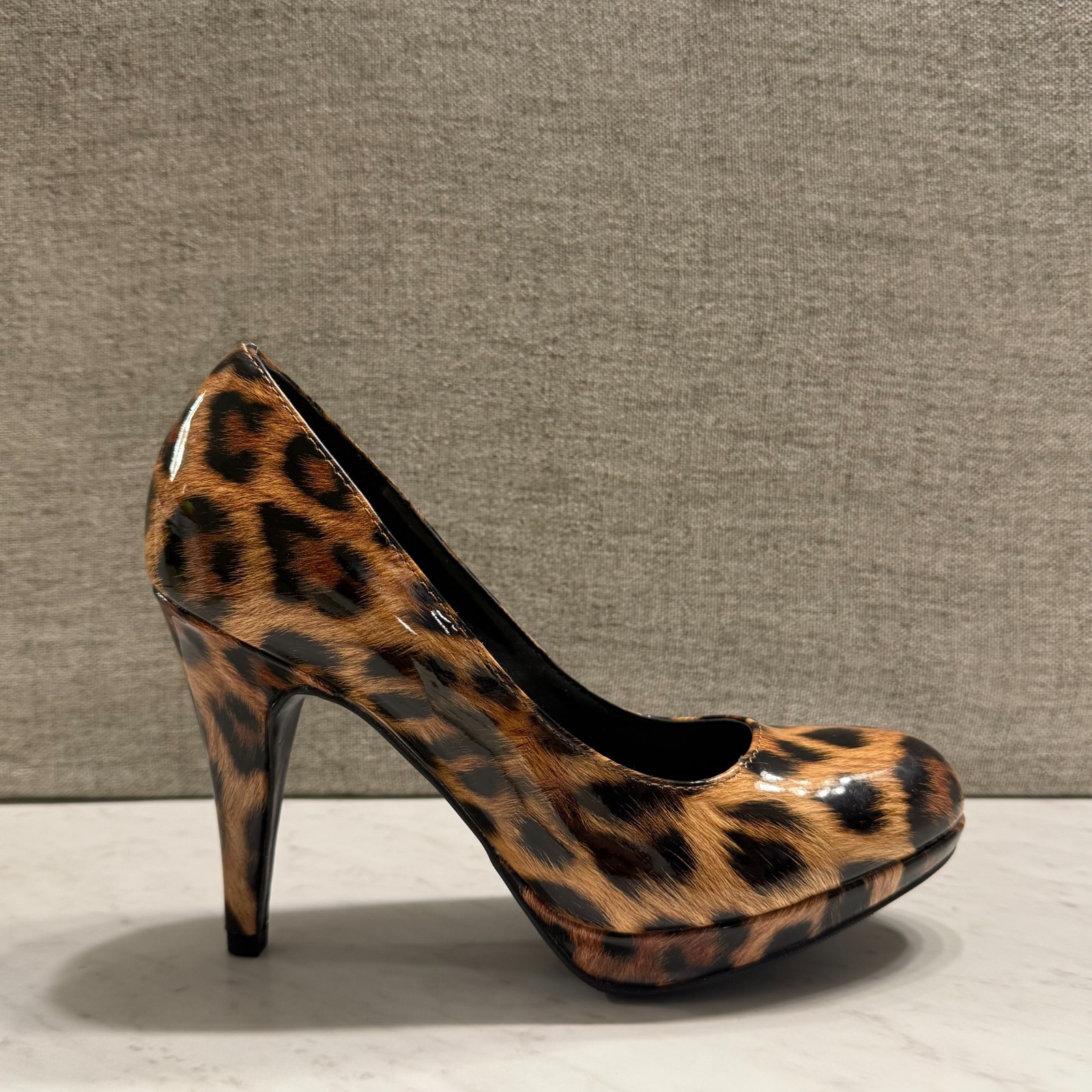 Worthington Animal Print Leopard Stiletto Pump Heel Career Chic Womens Size 7