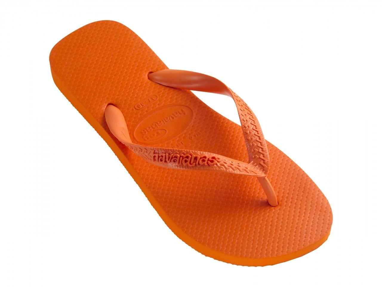 Havaianas – Women’s Top Thongs Flip Flops TANGERINE USA Size 5/6 Brazil 35/36