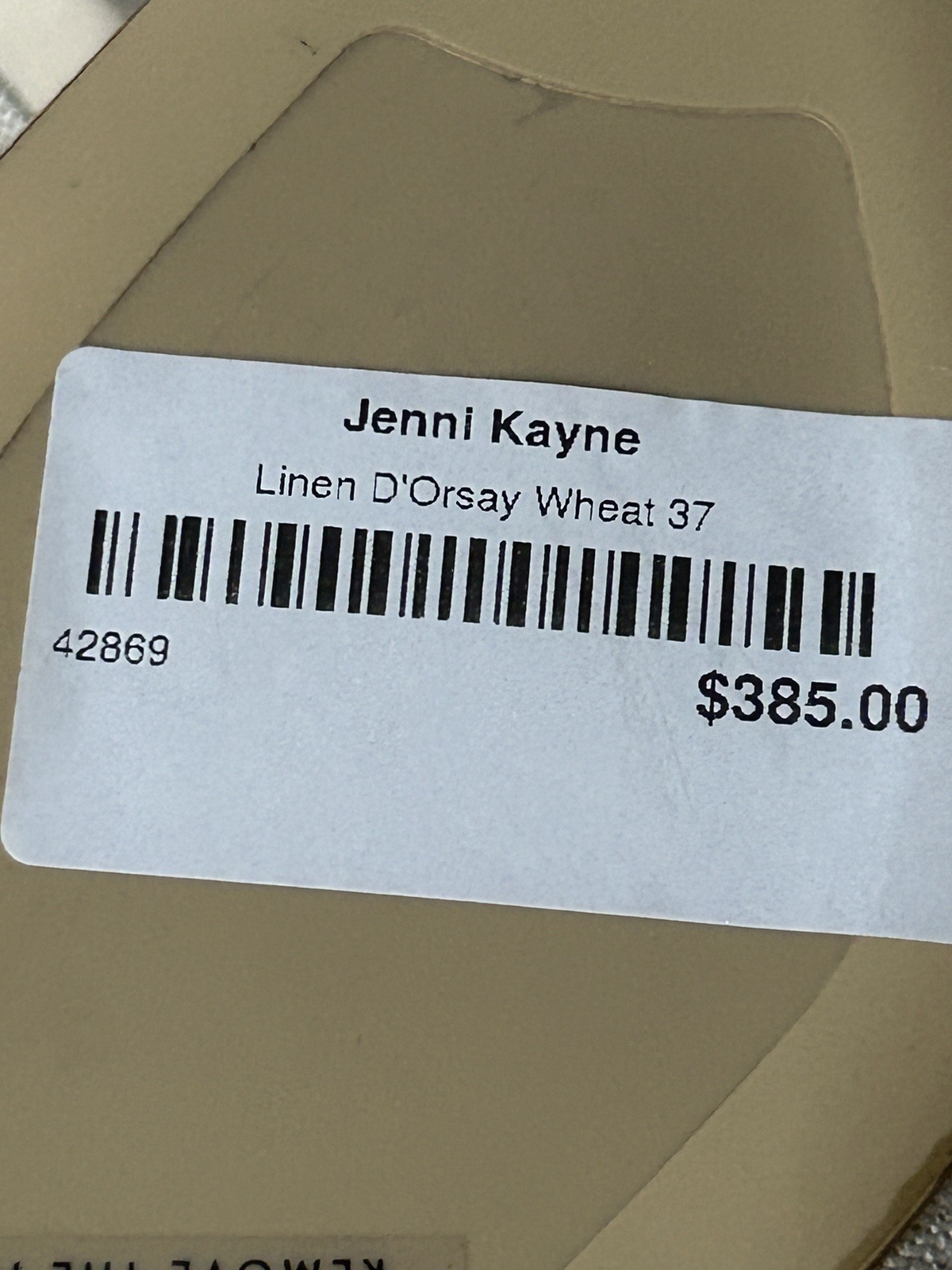 Jenni Kayne Linen D’Orsay Flats Wheat $385 Size 37 NEW