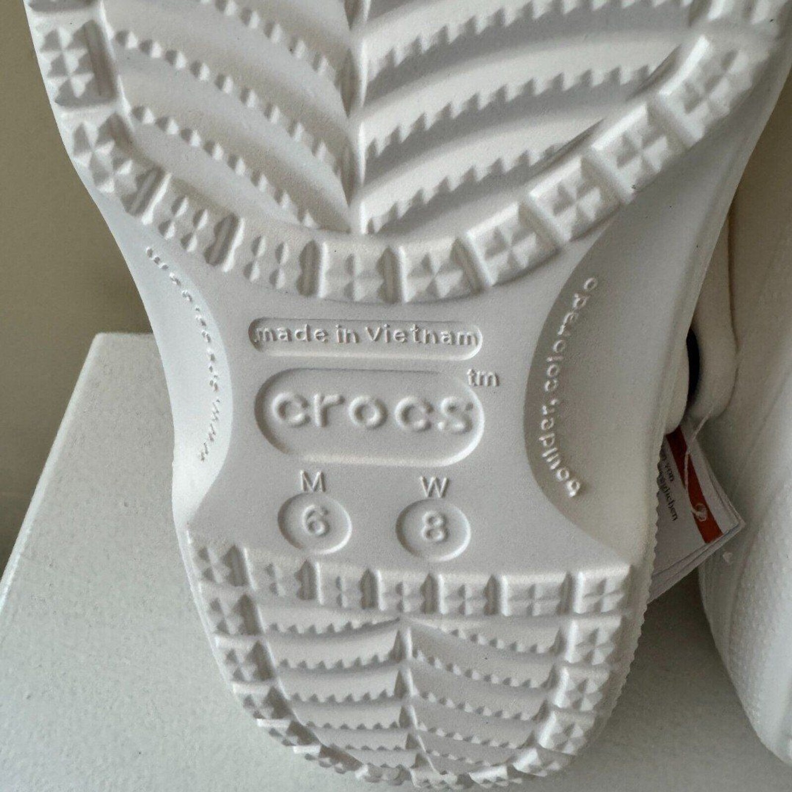 Crocs Baya Lined Clogs 205969 Unisex White/Light Grey size 8 women