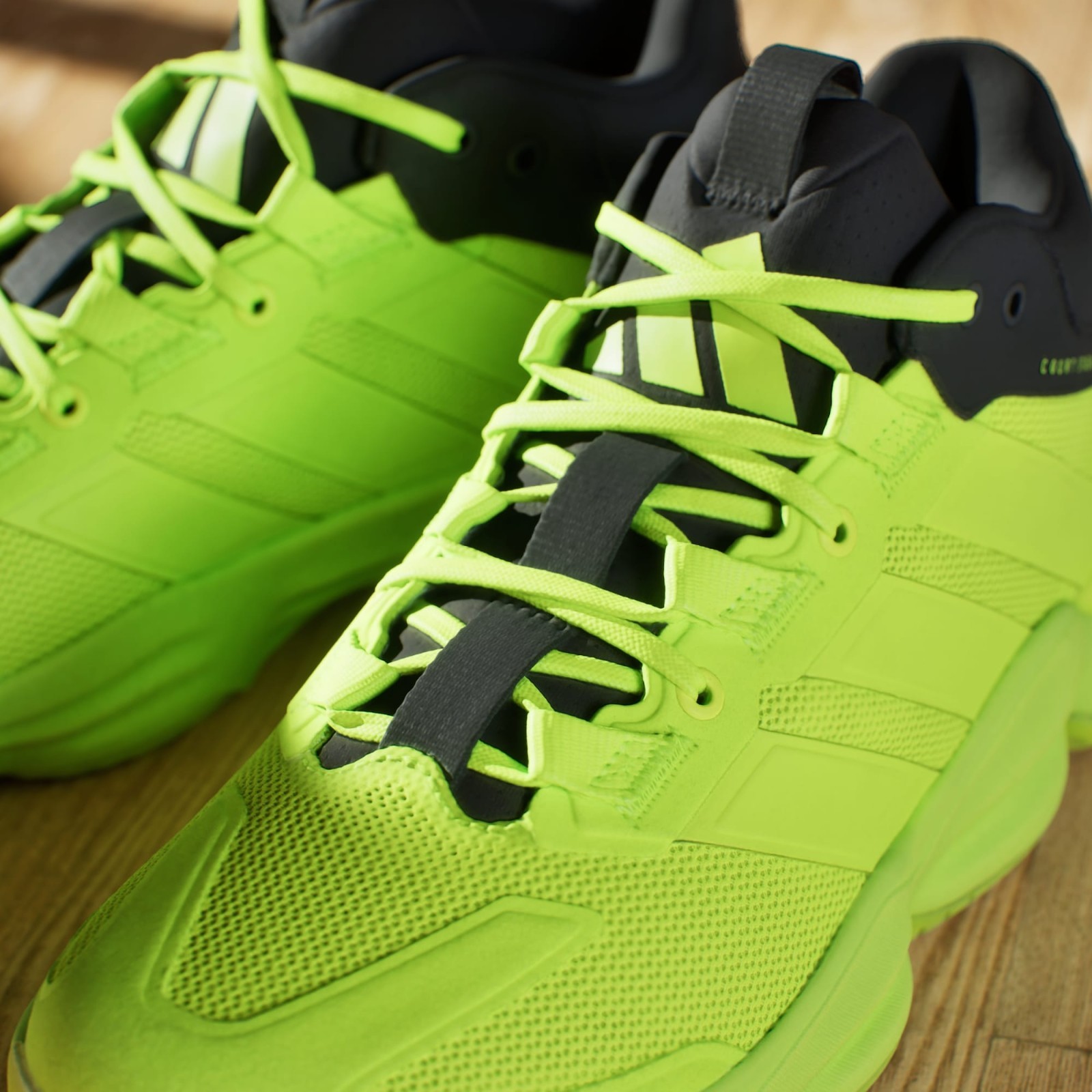 adidas Court Stabil Indoor Shoes support & ventilation Lemon sneackers M9/ W10