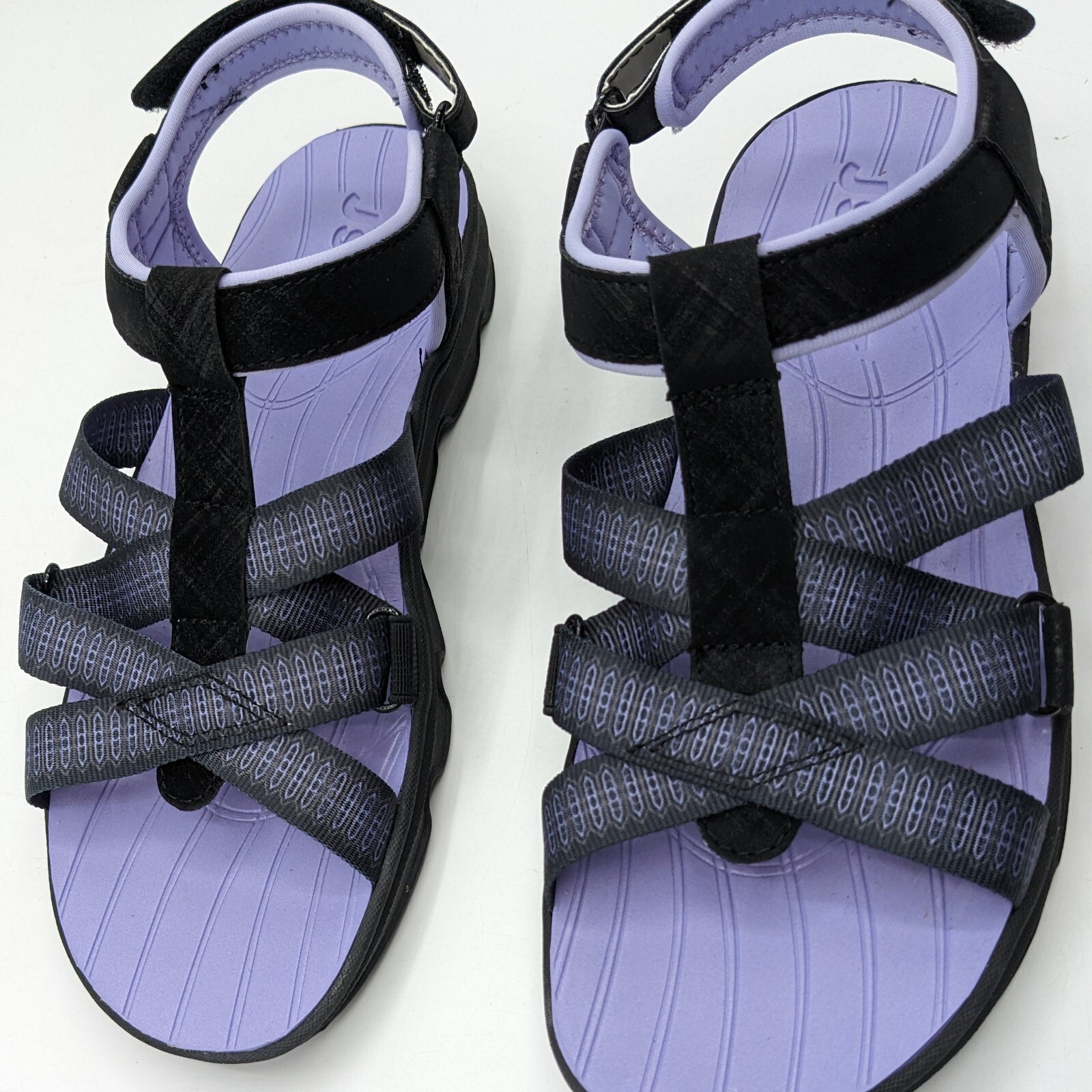 Jsport KAIA Women’s Sports Sandal – Adjustable Straps (Black/Purple) Pick Size