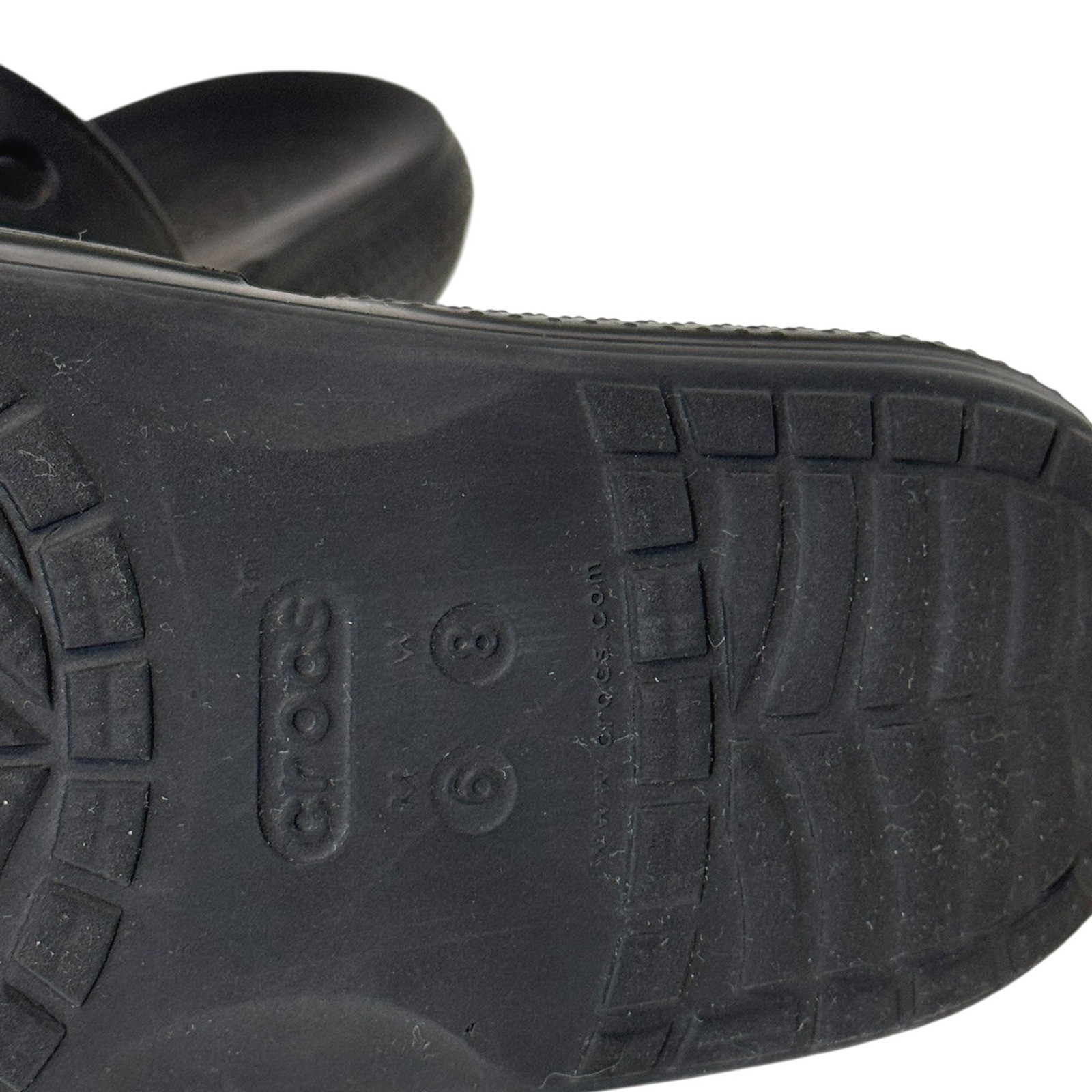 Crocs Classic Unisex M6 W8 All Terrain Clog Black Slide Sandals Slip On Comfort