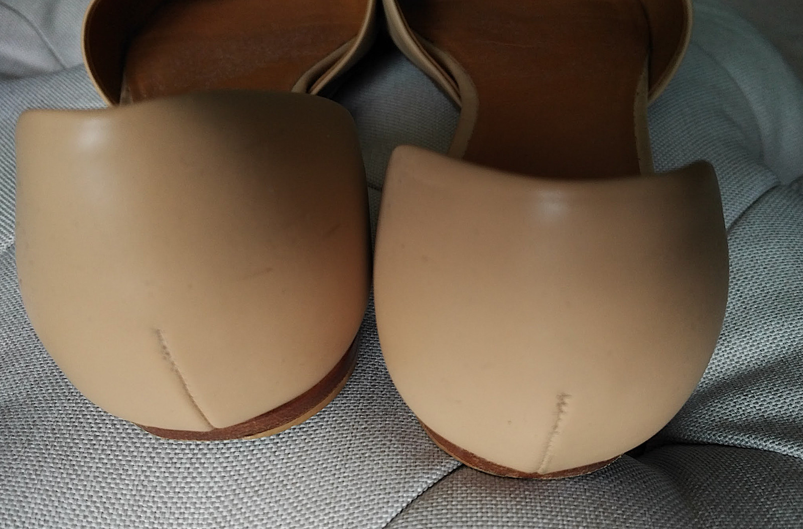 VINCE. Vince Nina d’Orsay flats 37 loafers shoes slip-ons USED pale tan nude