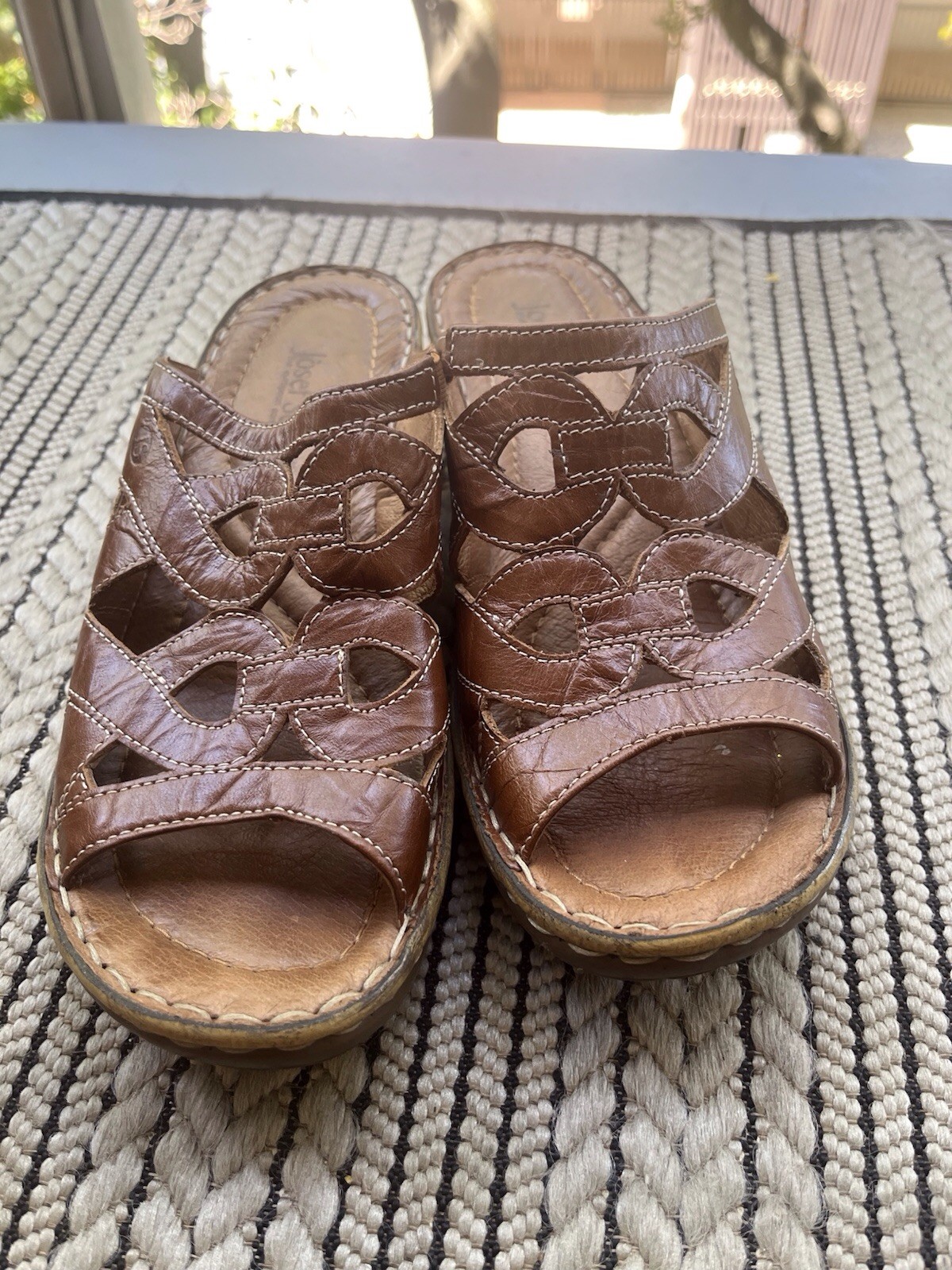 Josef Seibel Mules Sandals Catalonia44 Boho Brandy Scrappy, Brown, Size 39/8.5