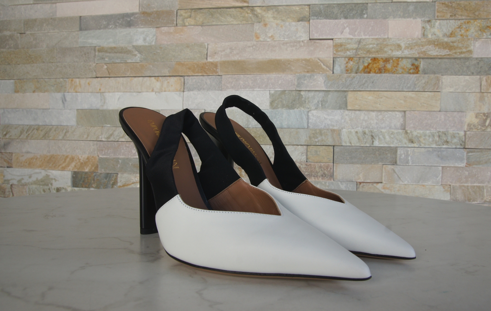 Emporio Armani slingbacks slingbacks 35 36 37 37.5 38.5 39 40 white former RRP €350