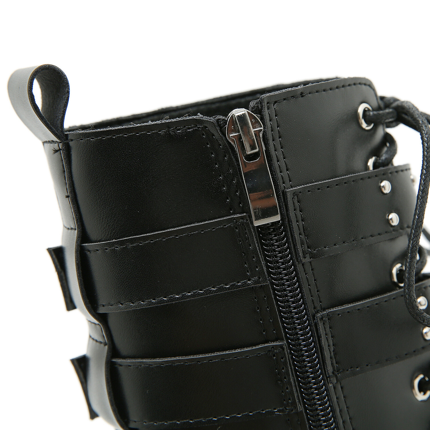 Men’s Studded Rivet Platform Motorcycle Ankle Boots Punk High Heel Leather Shoes