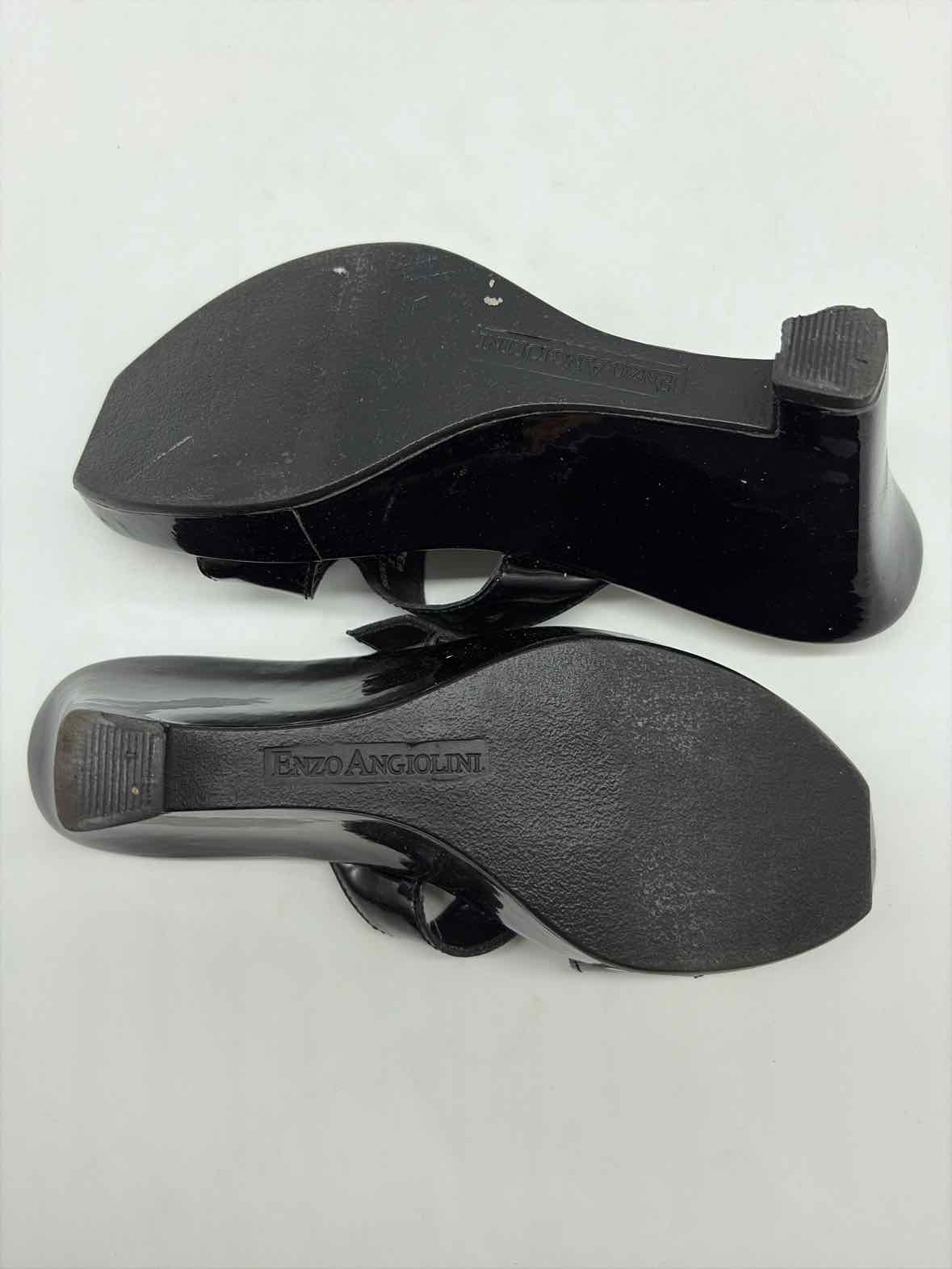 Pre-Owned Enzo Angiolini Black Size 6 Wedge Heels