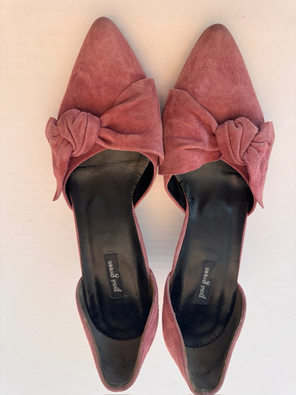 Paul Green Kitten Heels D’orsay US Size 6 PINK SUEDE Casual Fun