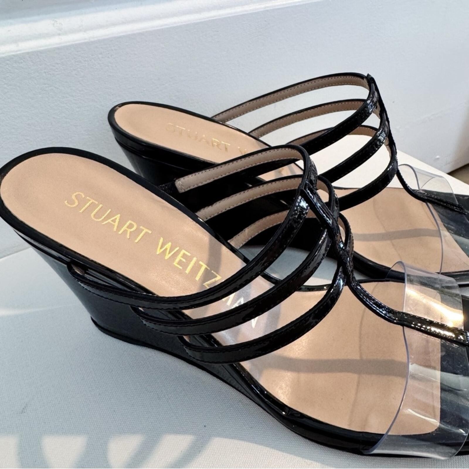 NEW Stuart Weitzman Deco 85 Wedge Sandal