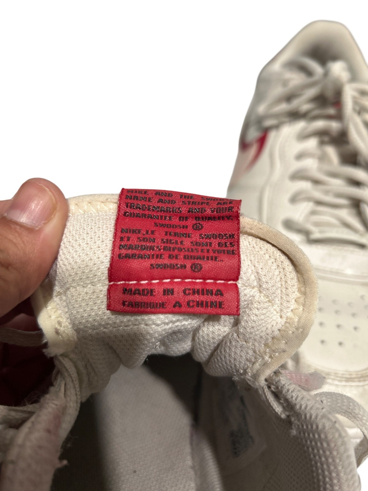 Nike Air Force 1 Shadow Sail Red Leather Low Top Sneakers