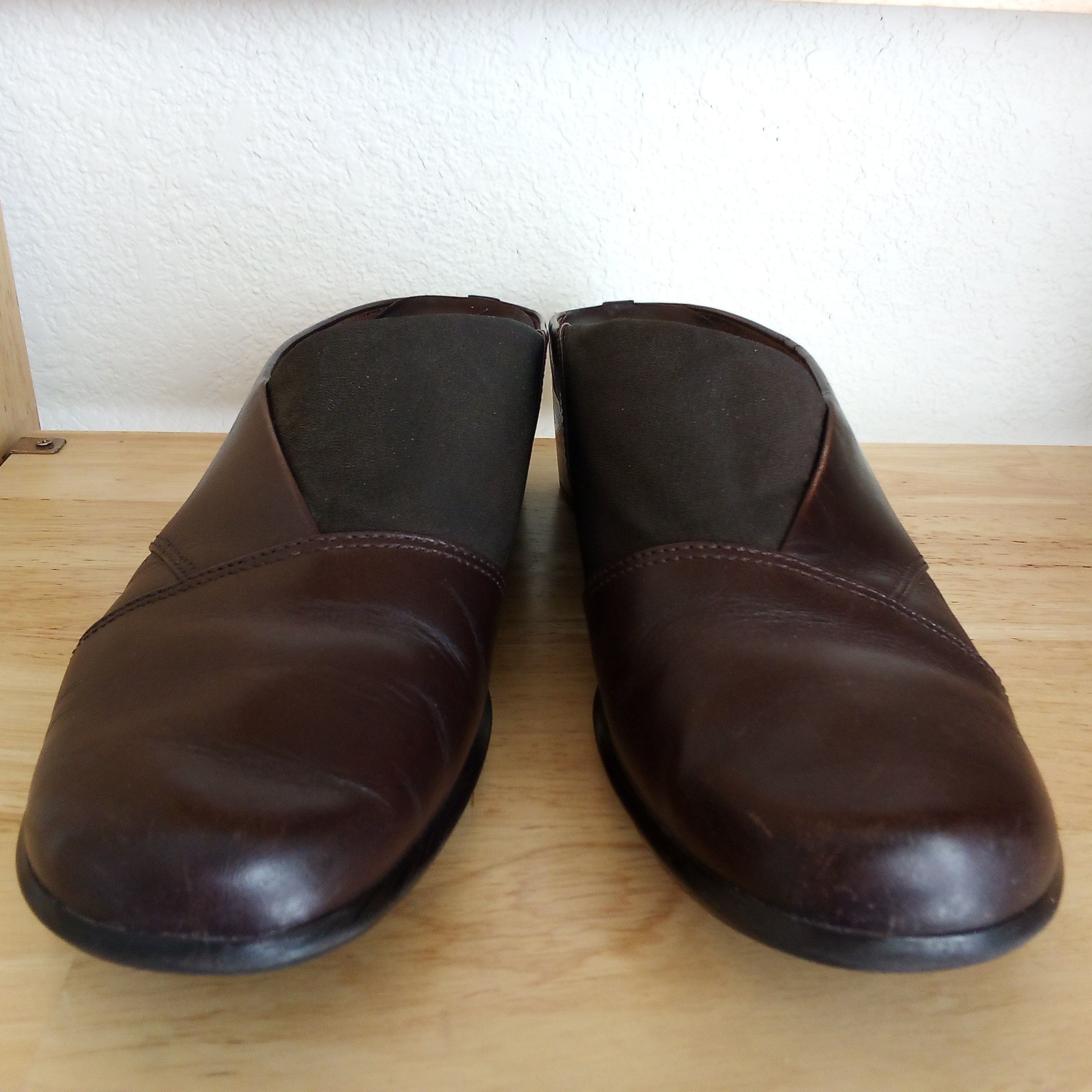 Clarks Artisan Tyler 5.5 Mule SlipOn Women Leather Brown Brazil Made Shoes 74574